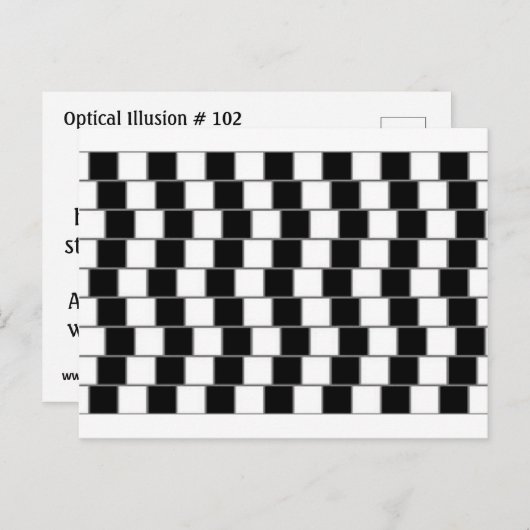 OPTISCHE ILLUSION #102 TILE WALL POSTKARTE (Vorne/Hinten)