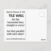 OPTISCHE ILLUSION #102 TILE WALL POSTKARTE (Rückseite)