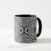 Optische Illusion 2 Abstraktes Design Tasse (VorderseiteRechts)