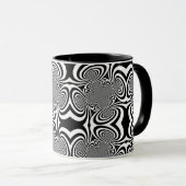 Optische Illusion 3 Abstraktes Design Tasse (VorderseiteRechts)