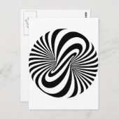Optische Illusion 3D Spirale Postkarte (Vorne/Hinten)