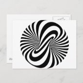 Optische Illusion 3D Spirale Postkarte (Vorne/Hinten)