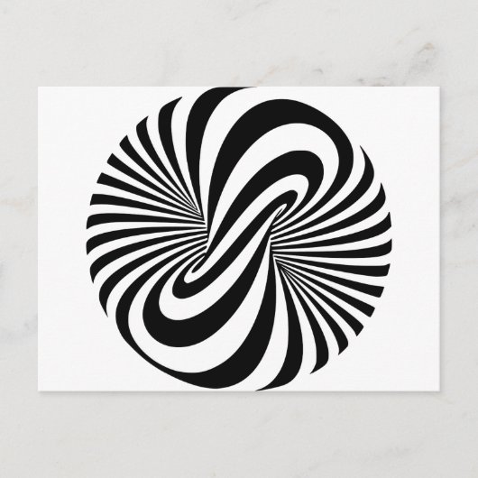 Optische Illusion 3D Spirale Postkarte (Vorderseite)