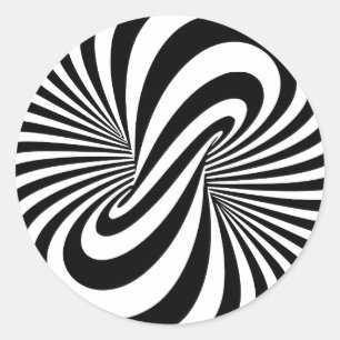 Optische Illusion 3D Spirale Runder Aufkleber