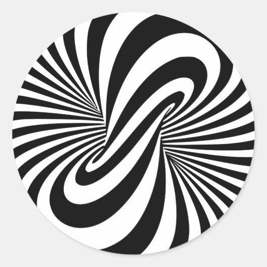 Optische Illusion 3D Spirale Runder Aufkleber (Vorderseite)