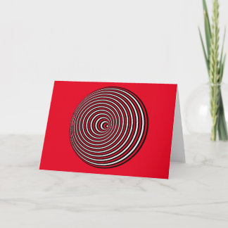 Optische Illusion 3D weißer Optik 3-D-Kreis Karte