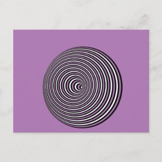 Optische Illusion 3D weißer Optik 3-D-Kreis Postkarte