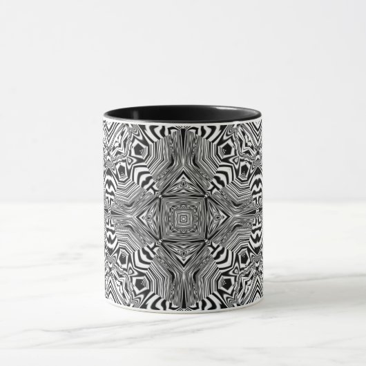 Optische Illusion 4 Abstraktes Design Tasse (Zentrum)