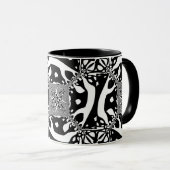 Optische Illusion 6 Abstraktes Design Tasse (VorderseiteRechts)