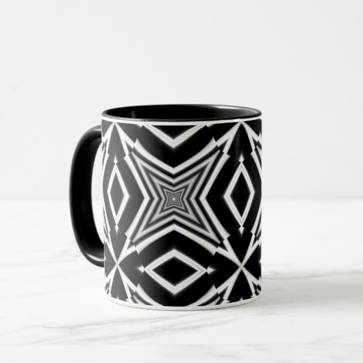 Optische Illusion 9 Abstraktes Design Tasse (Vorderseite Links)