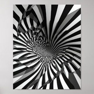 Optische Illusion Abstrakte Wandkunst mit Geometri Poster