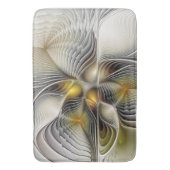 Optische Illusion Abstraktes 3D-Fraktal mit Tiefe Badematte (Vorderseite Vertikal)