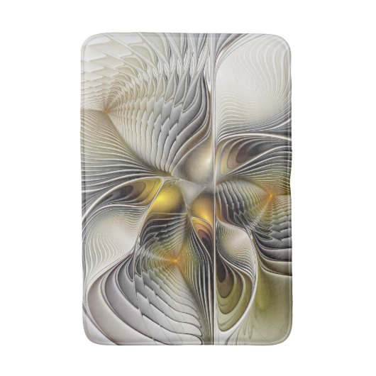 Optische Illusion Abstraktes 3D-Fraktal mit Tiefe Badematte (Vorderseite Vertikal)