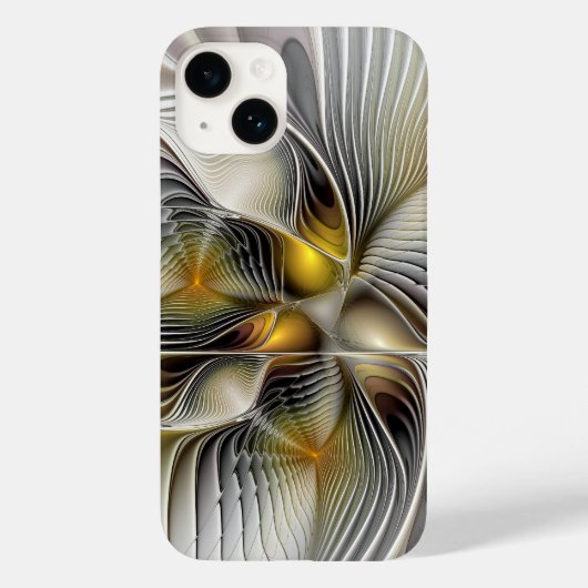 Optische Illusion Abstraktes 3D-Fraktal mit Tiefe Case-Mate iPhone Hülle (Rückseite)