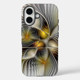 Optische Illusion Abstraktes 3D-Fraktal mit Tiefe iPhone 16 Hülle