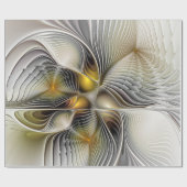 Optische Illusion Abstraktes 3D-Fraktal mit Tiefe Geschenkpapier (Flach)