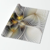 Optische Illusion Abstraktes 3D-Fraktal mit Tiefe Geschenkpapier (Ungerollt)