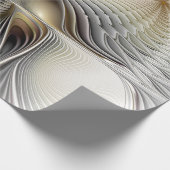 Optische Illusion Abstraktes 3D-Fraktal mit Tiefe Geschenkpapier (Ecke)