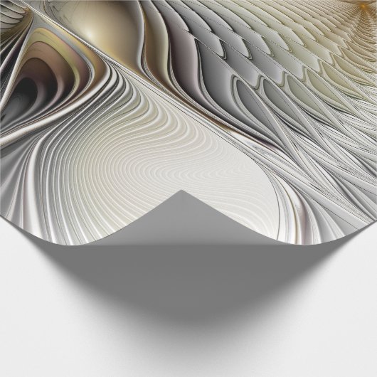 Optische Illusion Abstraktes 3D-Fraktal mit Tiefe Geschenkpapier (Ecke)