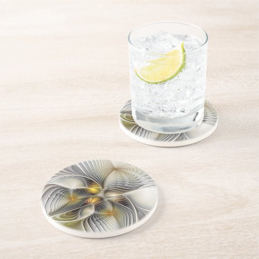 Optische Illusion Abstraktes 3D-Fraktal mit Tiefe Getränkeuntersetzer (Seite)