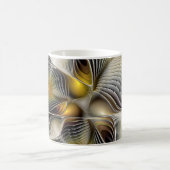 Optische Illusion Abstraktes 3D-Fraktal mit Tiefe Kaffeetasse (Mittel)