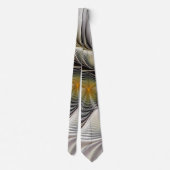 Optische Illusion Abstraktes 3D-Fraktal mit Tiefe Krawatte (Rückseite)