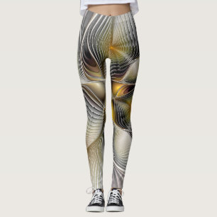 Optische Illusion Abstraktes 3D-Fraktal mit Tiefe Leggings
