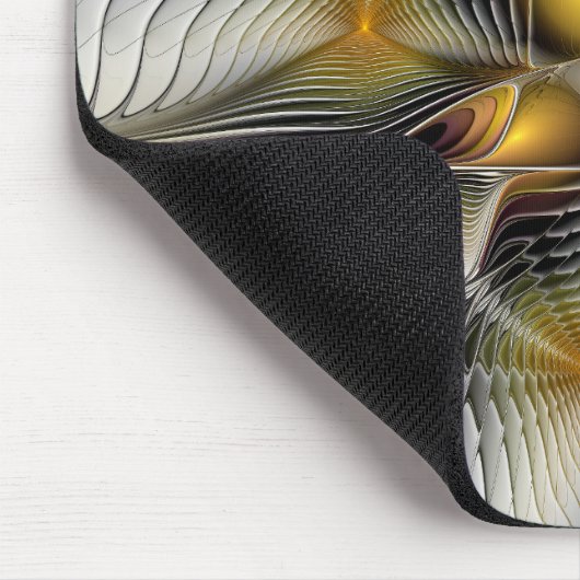 Optische Illusion Abstraktes 3D-Fraktal mit Tiefe Mousepad (Ecke)