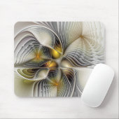 Optische Illusion Abstraktes 3D-Fraktal mit Tiefe Mousepad (Mit Mouse)