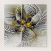 Optische Illusion Abstraktes 3D-Fraktal mit Tiefe Puzzle (Horizontal)