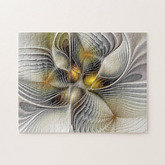 Optische Illusion Abstraktes 3D-Fraktal mit Tiefe Puzzle (Horizontal)