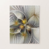 Optische Illusion Abstraktes 3D-Fraktal mit Tiefe Puzzle (Vertikal)