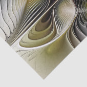 Optische Illusion Abstraktes 3D-Fraktal mit Tiefe Seidenpapier (Detail)