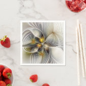 Optische Illusion Abstraktes 3D-Fraktal mit Tiefe Serviette (Beispiel)