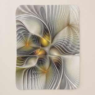 Optische Illusion Abstraktes 3D-Fraktal mit Tiefe Sherpadecke