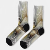 Optische Illusion Abstraktes 3D-Fraktal mit Tiefe Socken (Linkes Detail)