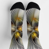 Optische Illusion Abstraktes 3D-Fraktal mit Tiefe Socken (Oben)