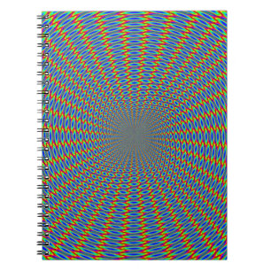 Optische Illusion abstraktes Design. Notizblock