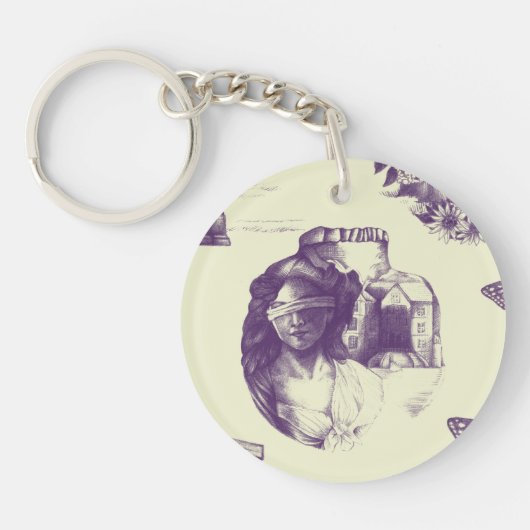 optische Illusion Akryllischer Schlüsselanhänger (Vorderseite)