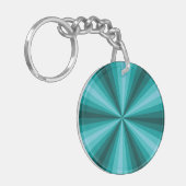 optische Illusion Aqua Acrylic Schlüsselanhänger (Vorderseite links)