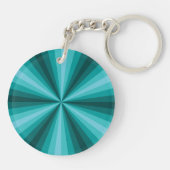 optische Illusion Aqua Acrylic Schlüsselanhänger (Rückseite)