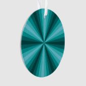 optische Illusion Aqua Akryllische Ornamente (Vorderseite)