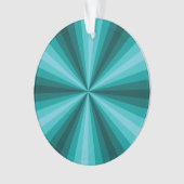optische Illusion Aqua Akryllische Ornamente (Vorderseite)