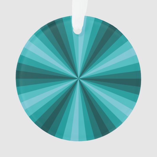 optische Illusion Aqua Akryllische Ornamente (Vorderseite)