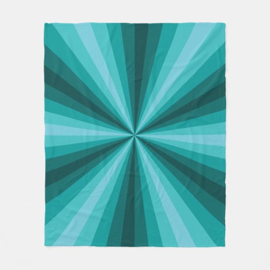 optische Illusion Aqua Fleece Blanket (Vorderseite)