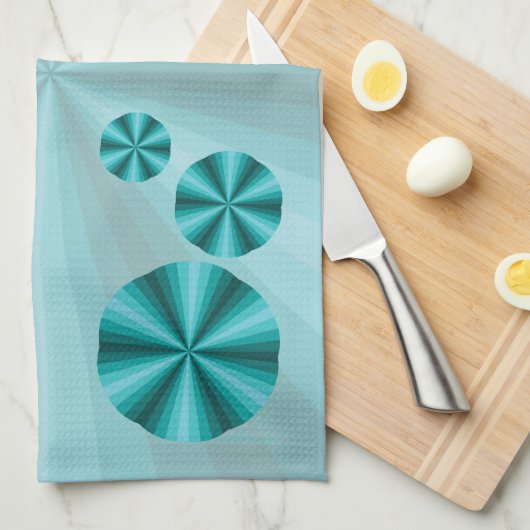 Optische Illusion Aqua Handtuch (Viertel Falte)