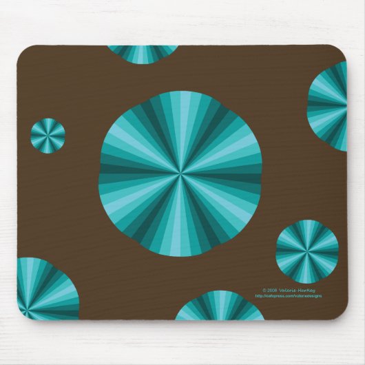 Optische Illusion Aqua Mousepad (Vorne)