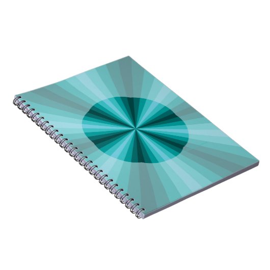 Optische Illusion Aqua-Notebook Notizblock (Rechte Seite)