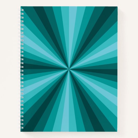 Optische Illusion Aqua Spiral Notebook Notizbuch (Vorderseite)