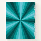 Optische Illusion Aqua Spiral Notebook Notizbuch (Rückseite)